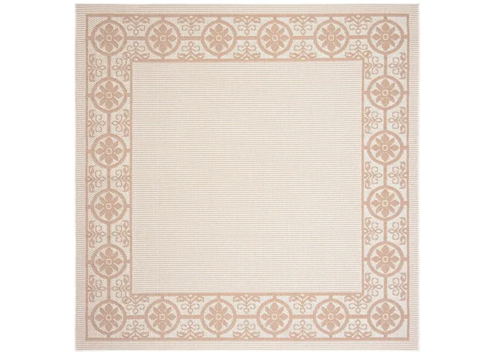 Bermuda St. David Indoor/Outdoor Square Area Rug in Ivory & Beige by Safavieh