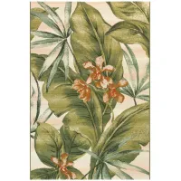 Liora Manne Marina Tropical Leaf Indoor/Outdoor Area Rug in Cream by Trans-Ocean Import Co Inc
