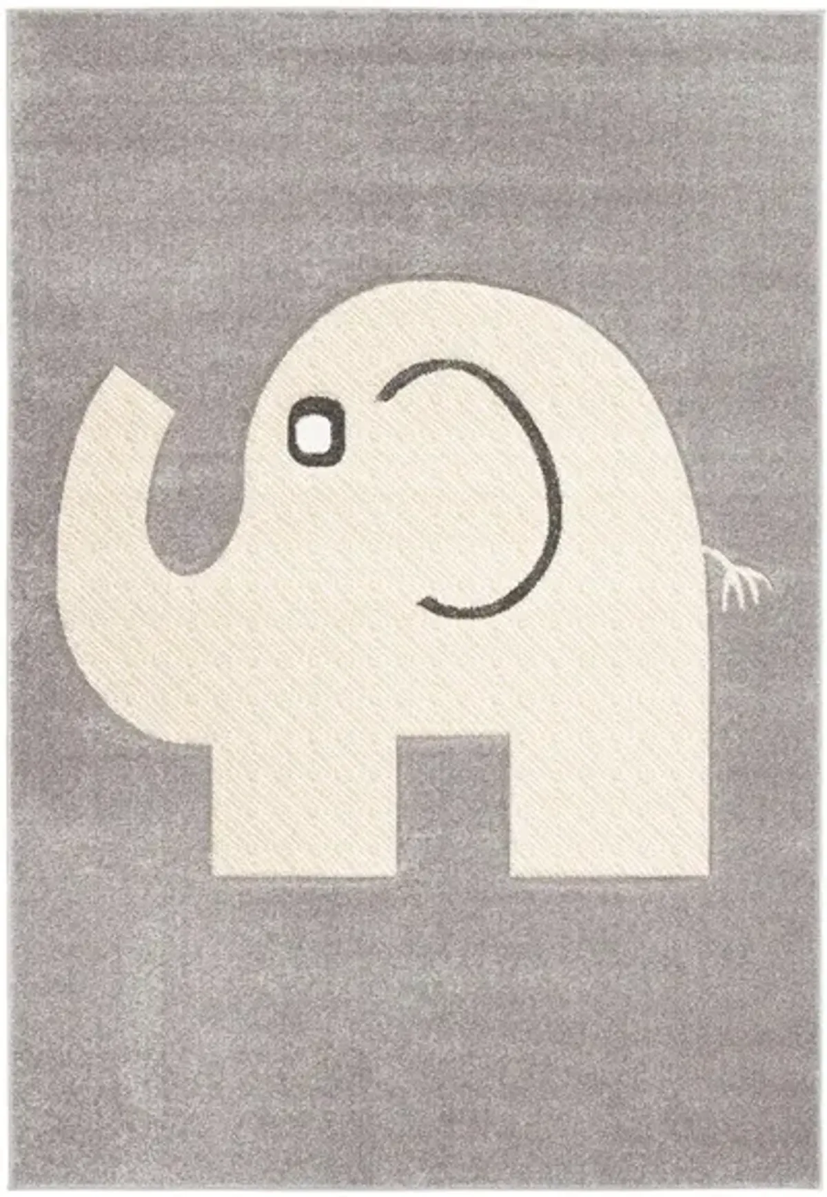 Carousel Baby Elephant Kids Area Rug in Gray & Ivory by Safavieh