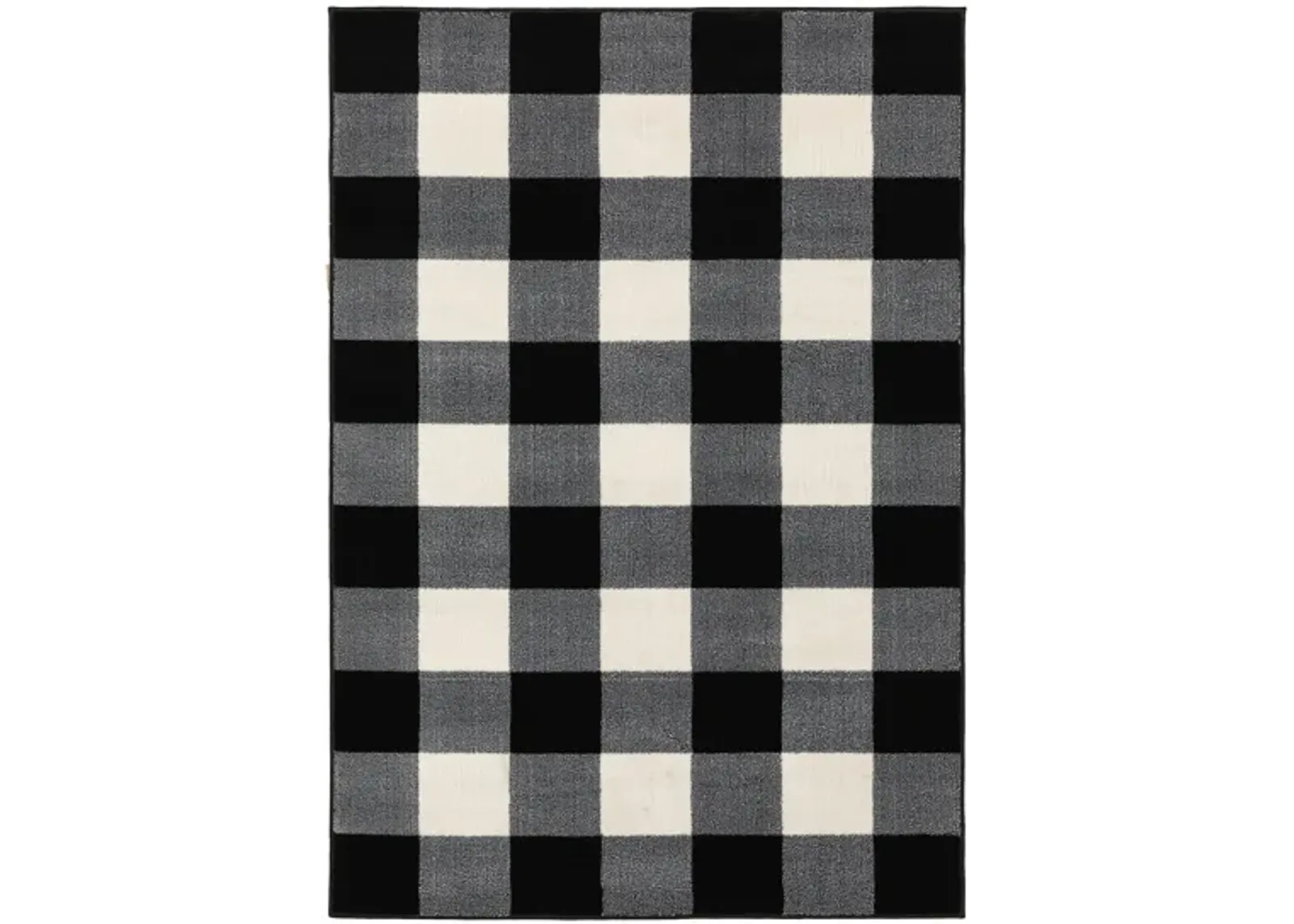 Carlotta Area Rug in Black/Ivory by Bellanest