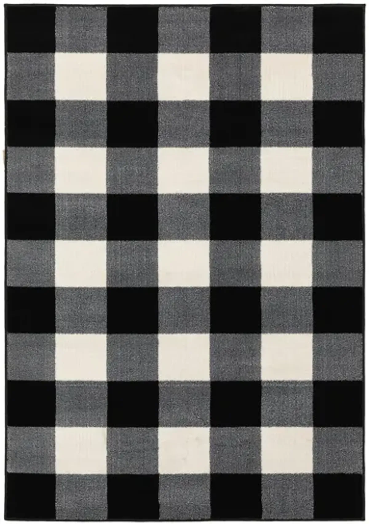 Carlotta Area Rug in Black/Ivory by Bellanest