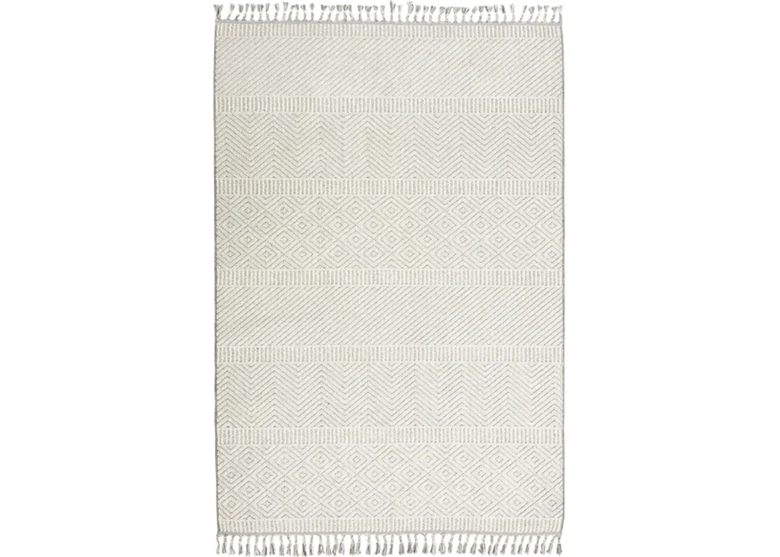 Pendleton Area Rug in Grey/Ivory by Nourison