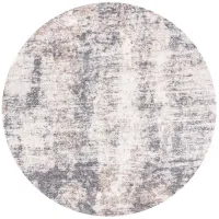 Doyle Area Rug Round in Ivory & Gray by Safavieh