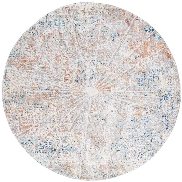 Brookvale Ivory & Navy Area Rug Round