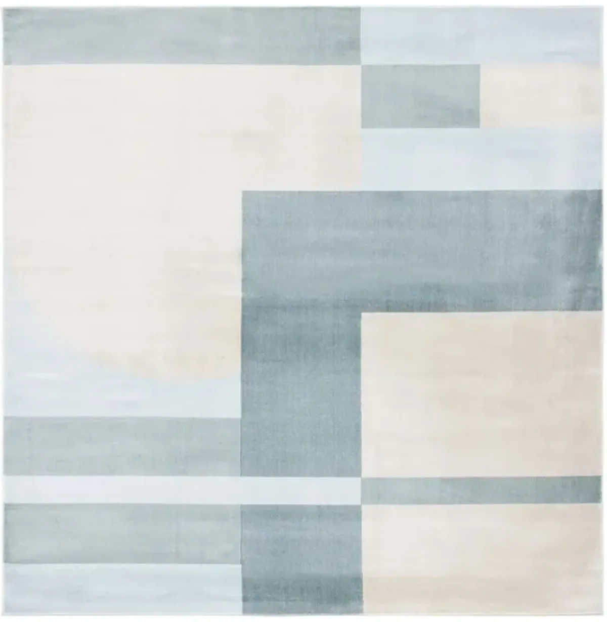 Orville Square Area Rug in Beige/Blue by Safavieh