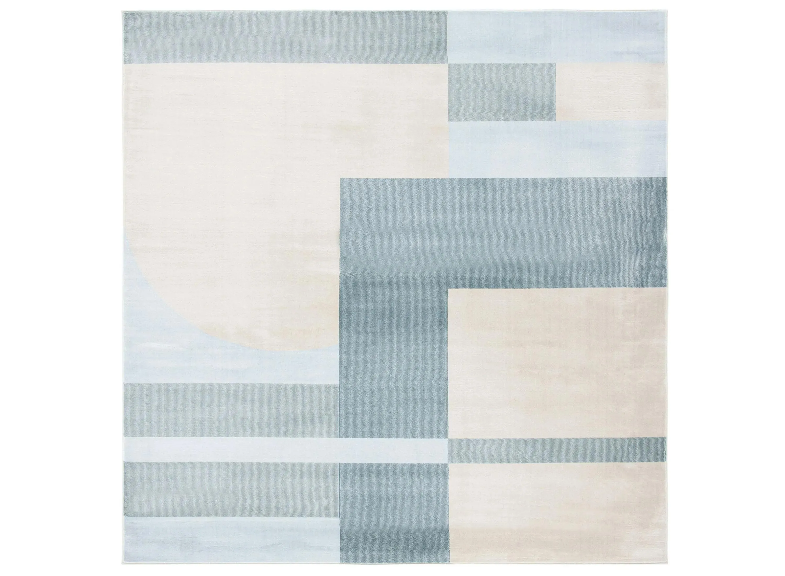 Orville Square Area Rug in Beige/Blue by Safavieh