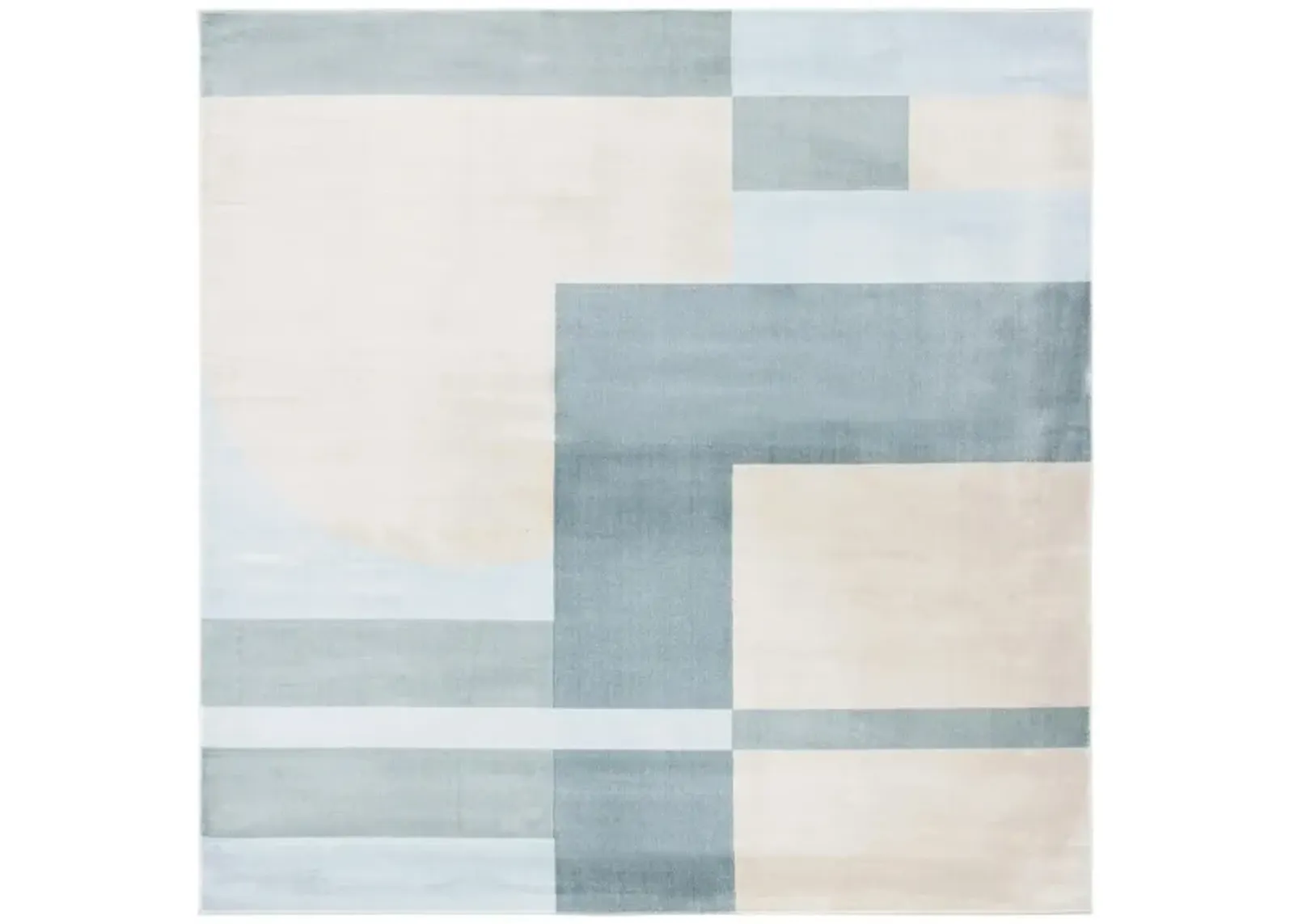 Orville Square Area Rug in Beige/Blue by Safavieh