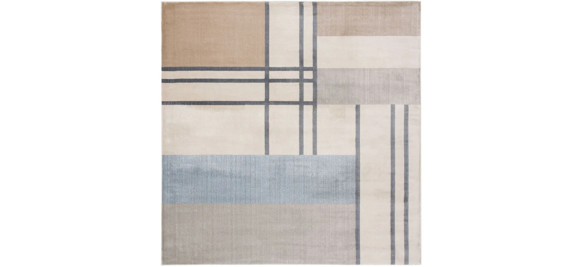 Orianthi Square Area Rug in Ivory/Taupe by Safavieh