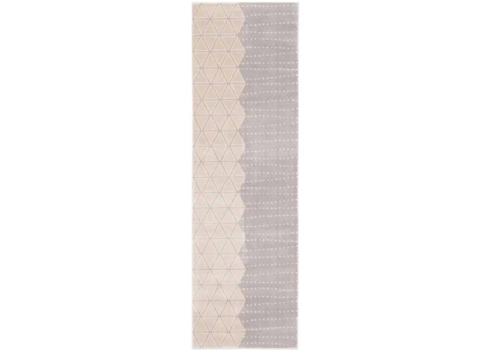 Omnette Runner Rug in Gray/Ivory by Safavieh