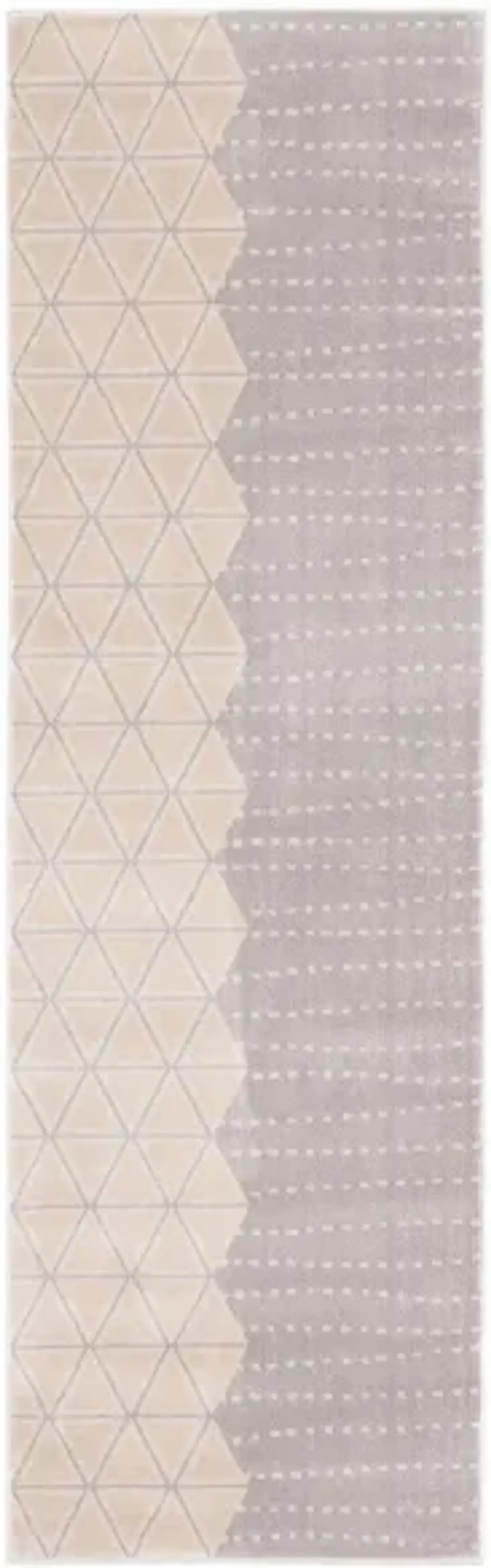 Omnette Runner Rug in Gray/Ivory by Safavieh