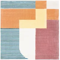 Olli Square Area Rug in Rust/Yellow by Safavieh