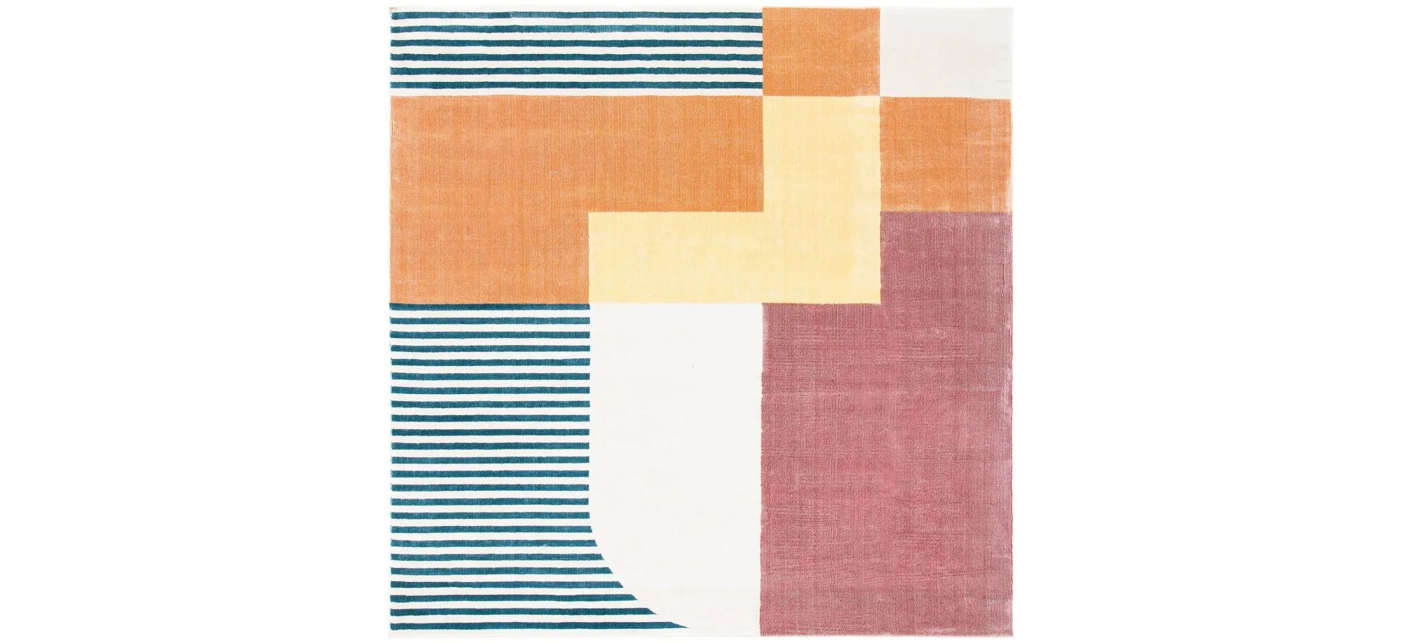 Olli Square Area Rug in Rust/Yellow by Safavieh