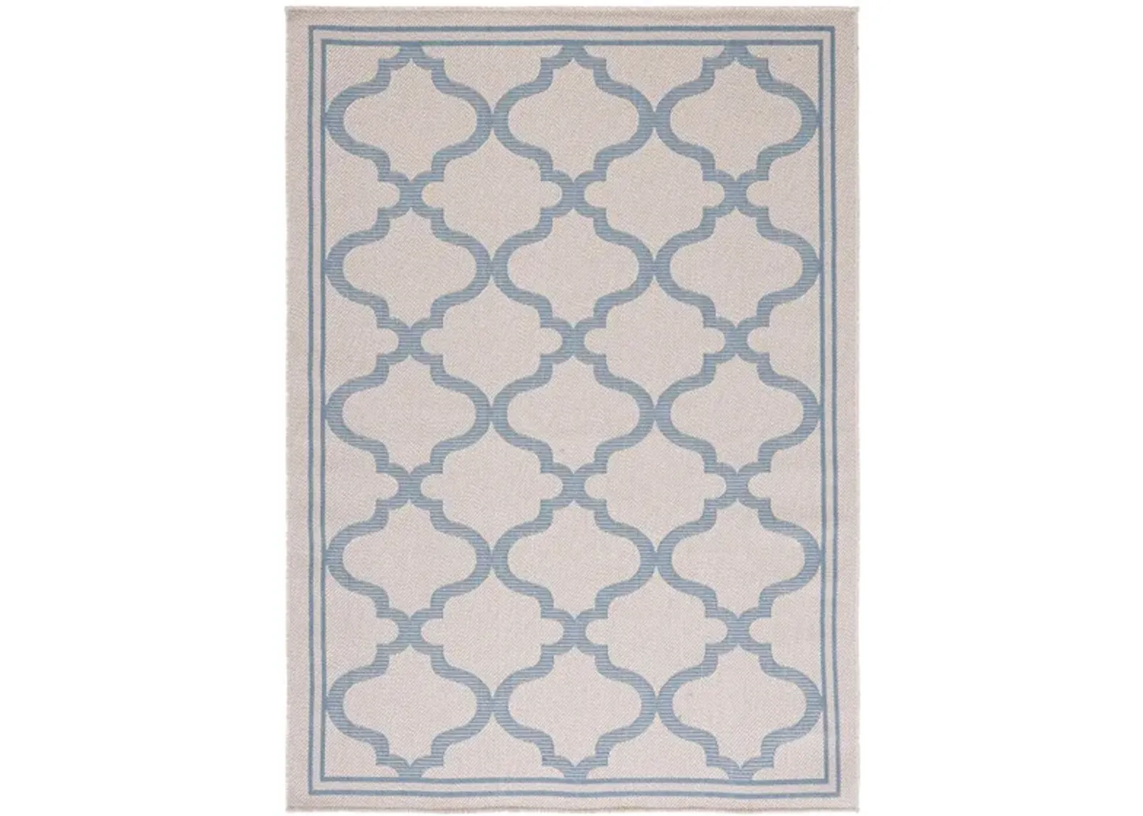 Bermuda Morocco Indoor/Outdoor Area Rug in Ivory & Blue by Safavieh