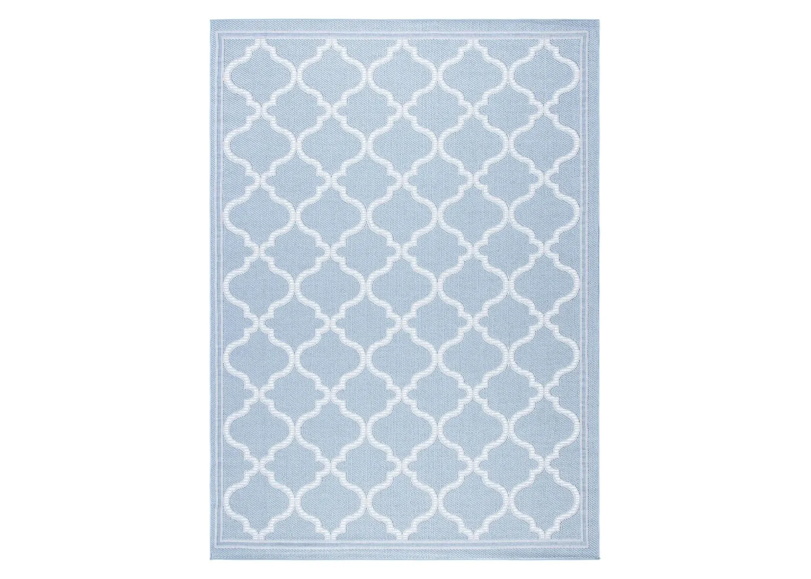 Bermuda Morocco Indoor/Outdoor Area Rug in Light Blue & Ivory by Safavieh