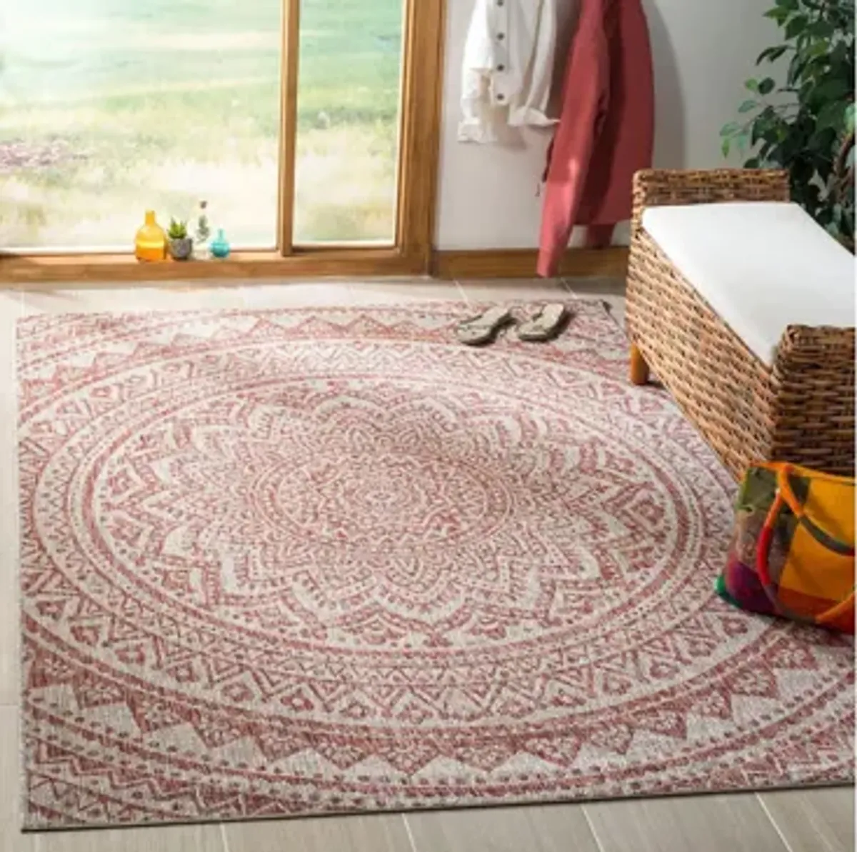 Courtyard Mandala Indoor/Outdoor Area Rug