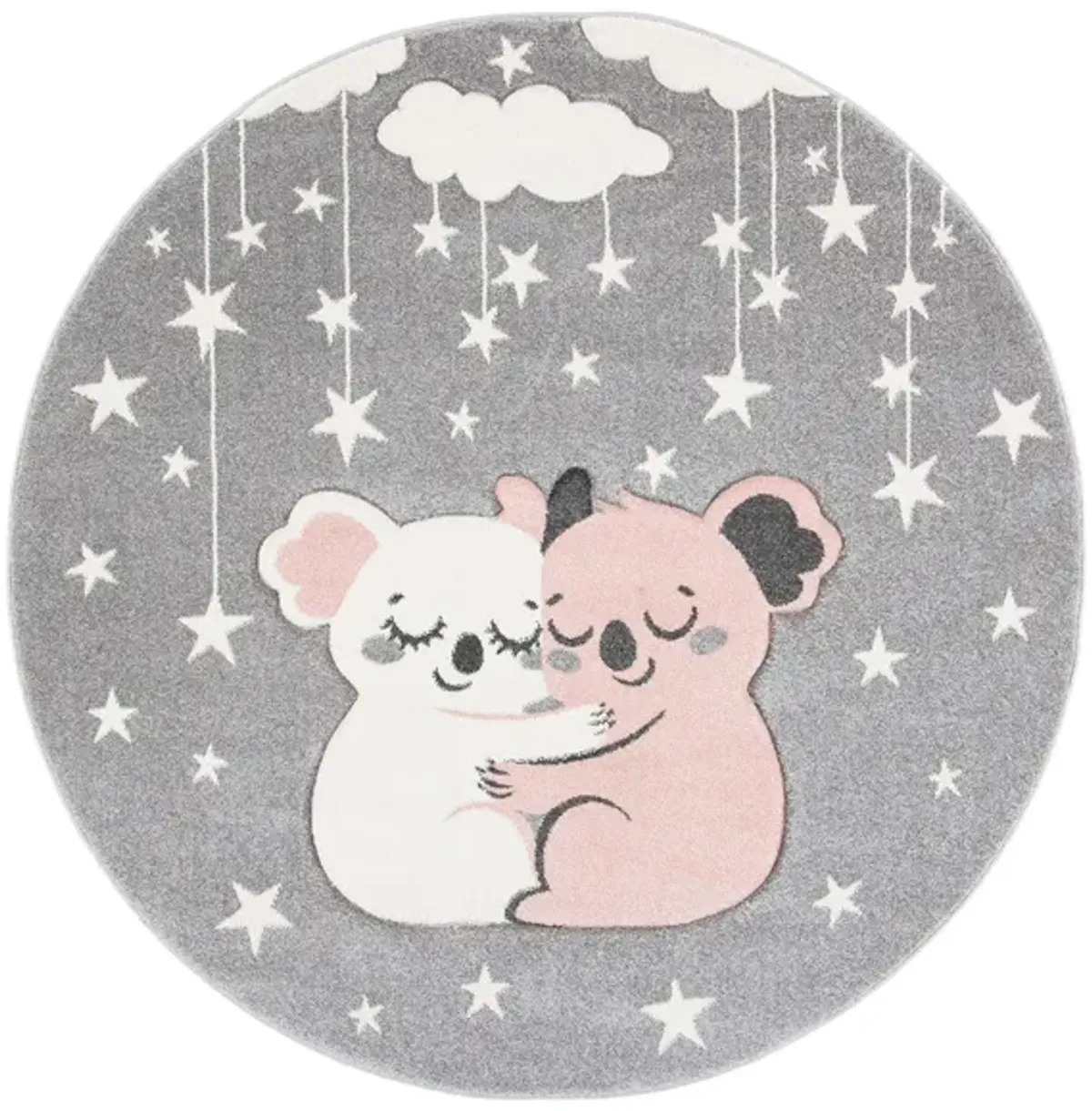 Carousel Koala Kids Area Rug Round