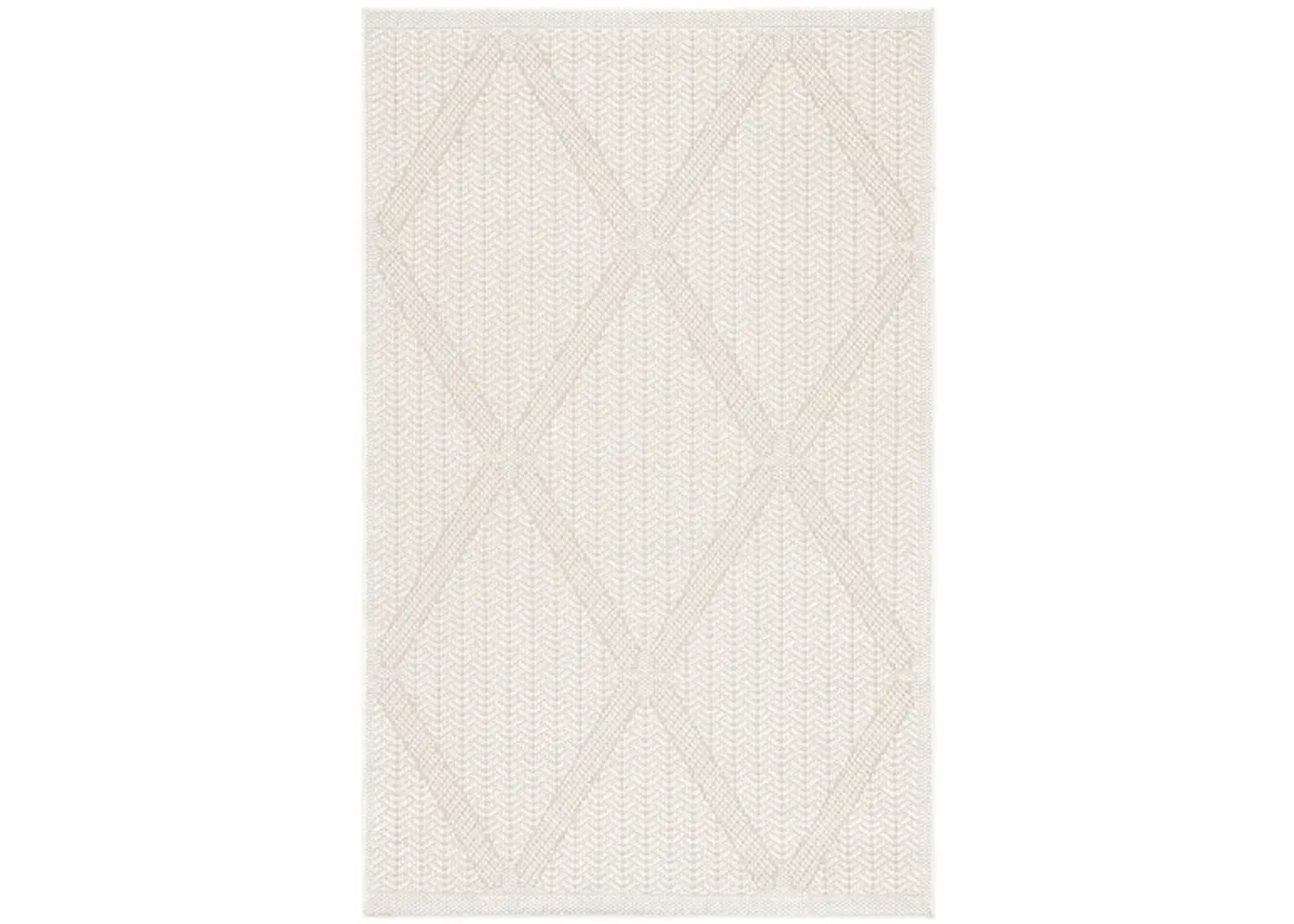 Bermuda Wide Diamond Indoor/Outdoor Area Rug in Cream & Beige by Safavieh