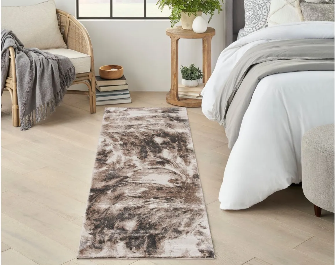 Neptune Area Rug in Iv/Mocha by Nourison