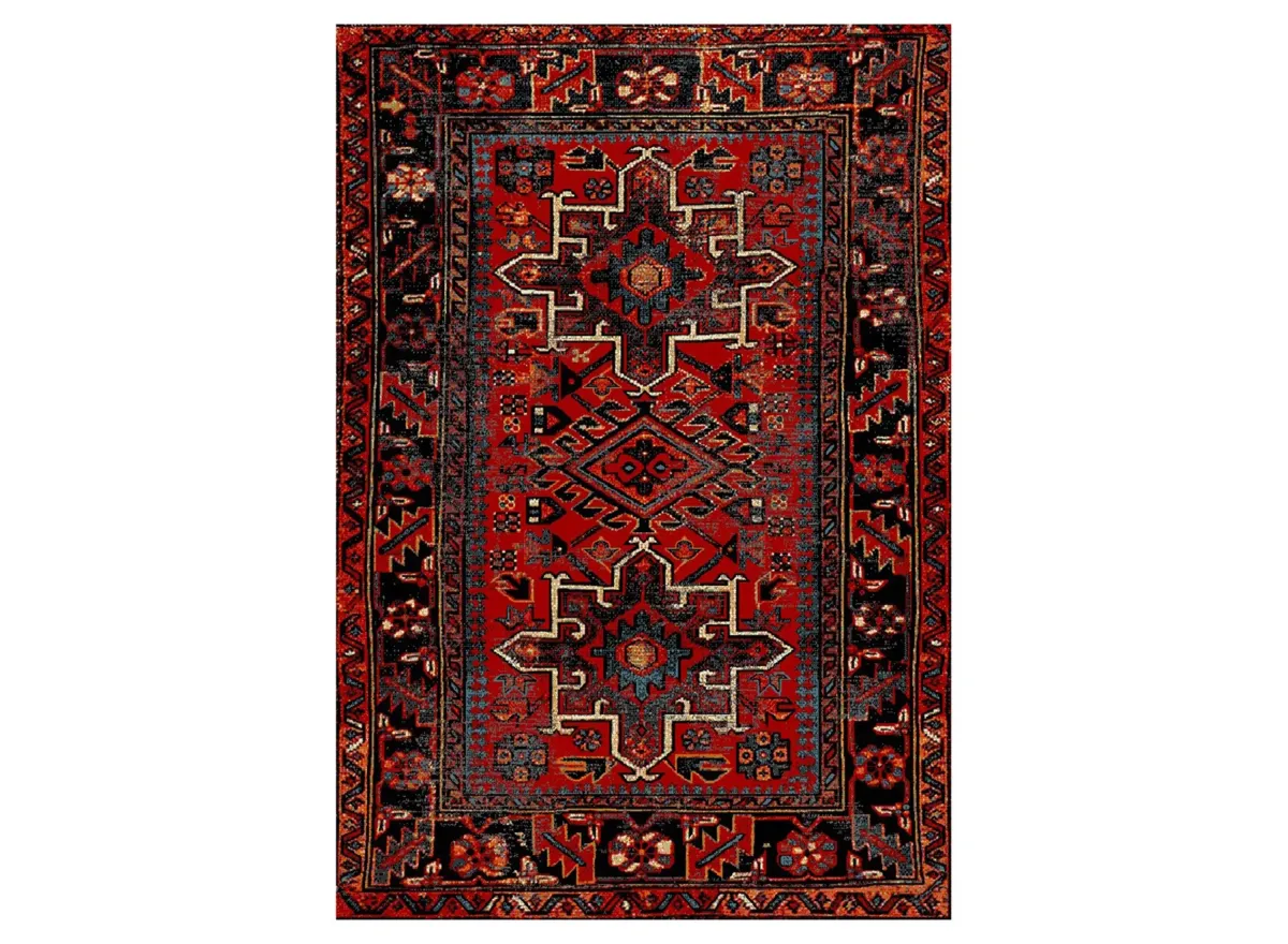 Darius Red Area Rug