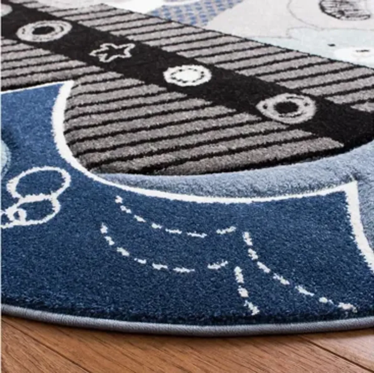 Carousel Arc Kids Area Rug Round