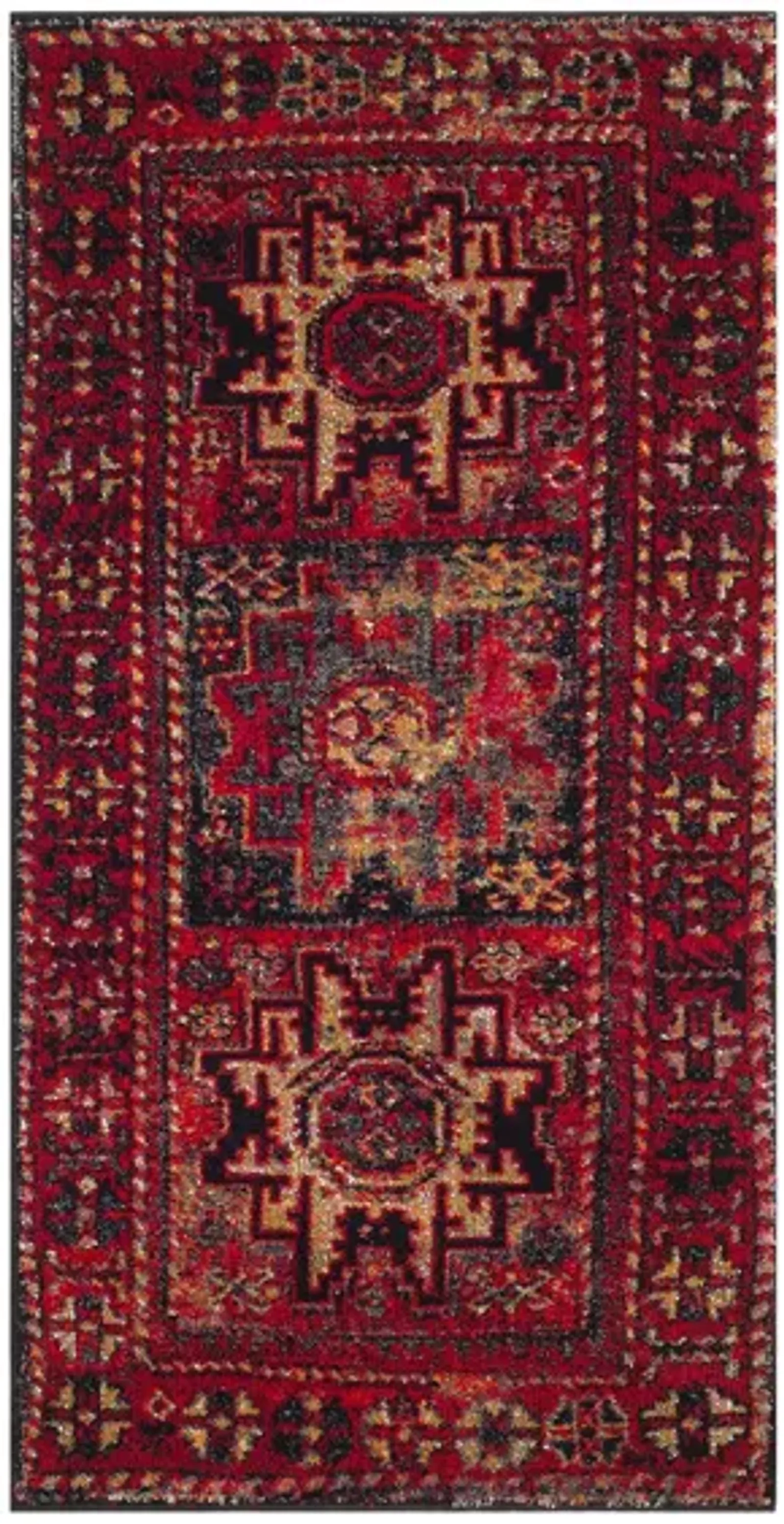 Zagros Red Area Rug