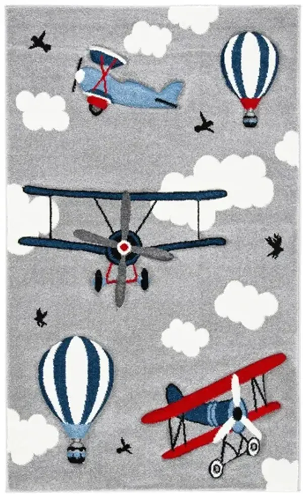 Carousel Airplanes Kids Area Rug