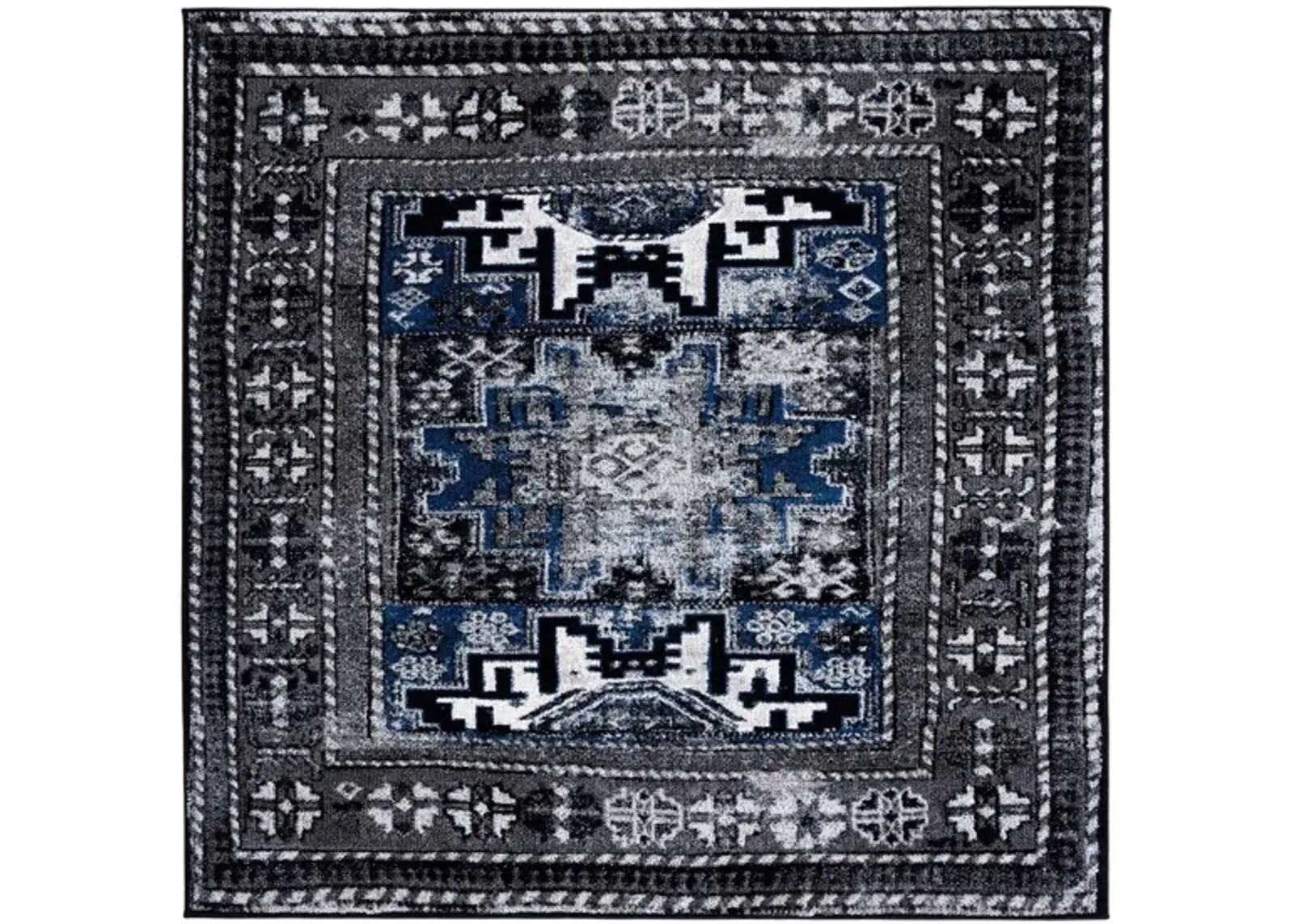 Zagros Area Rug in Grey & Blue by Safavieh