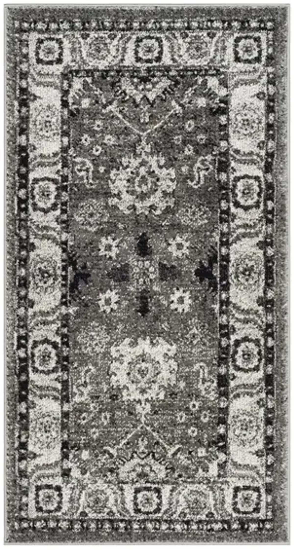 Avicenna Grey Area Rug in Grey & Black by Safavieh