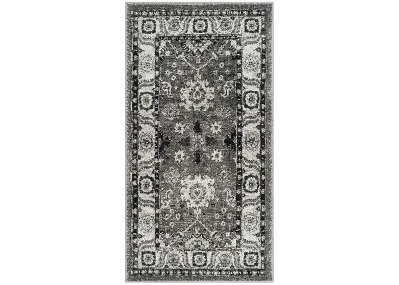 Avicenna Grey Area Rug in Grey & Black by Safavieh