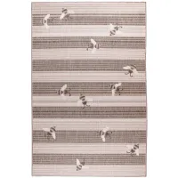 Liora Manne Malibu Sweet Bees Indoor/Outdoor Area Rug in Neutral by Trans-Ocean Import Co Inc