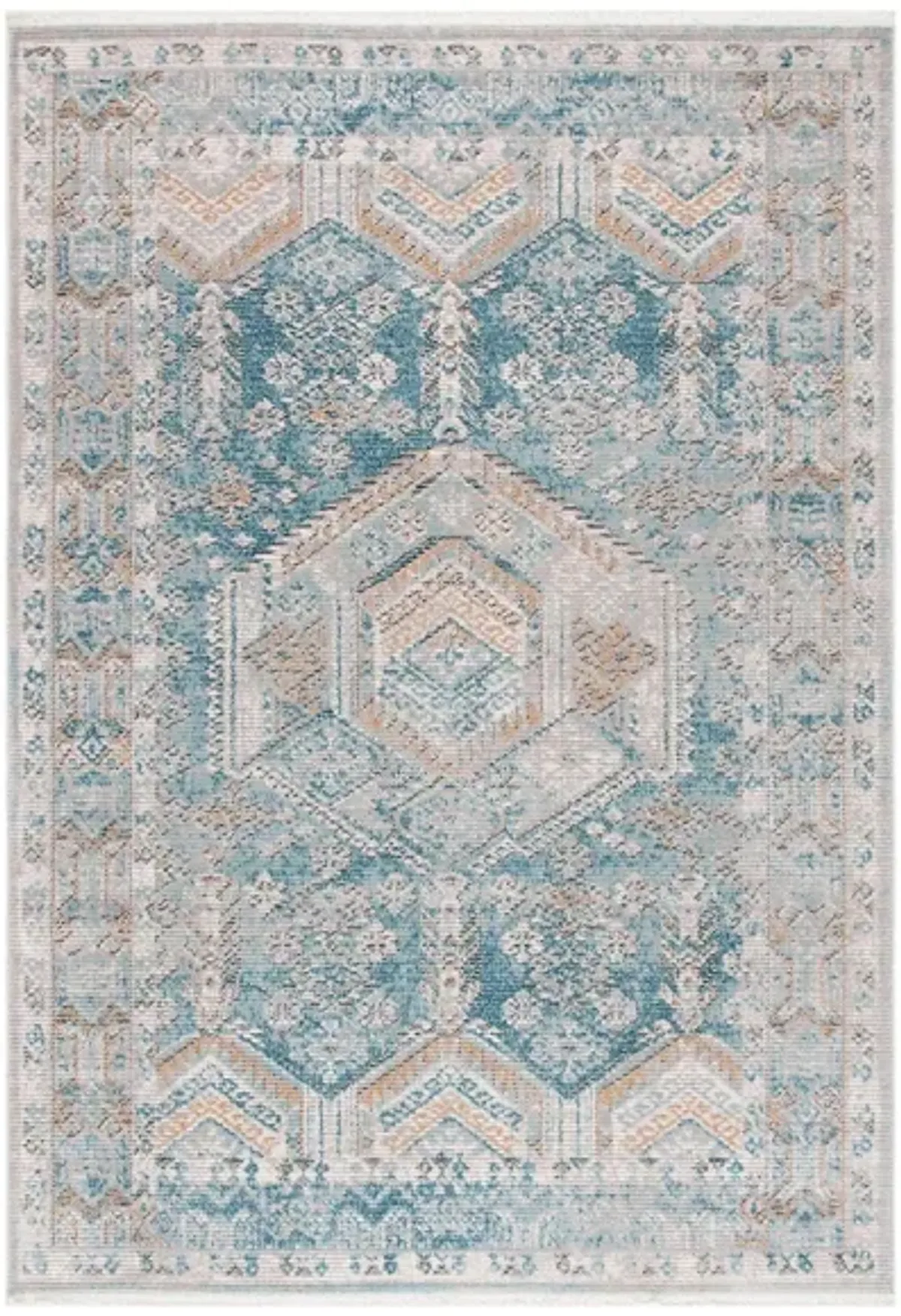 Shivan Area Rug in Blue / Gold by Safavieh