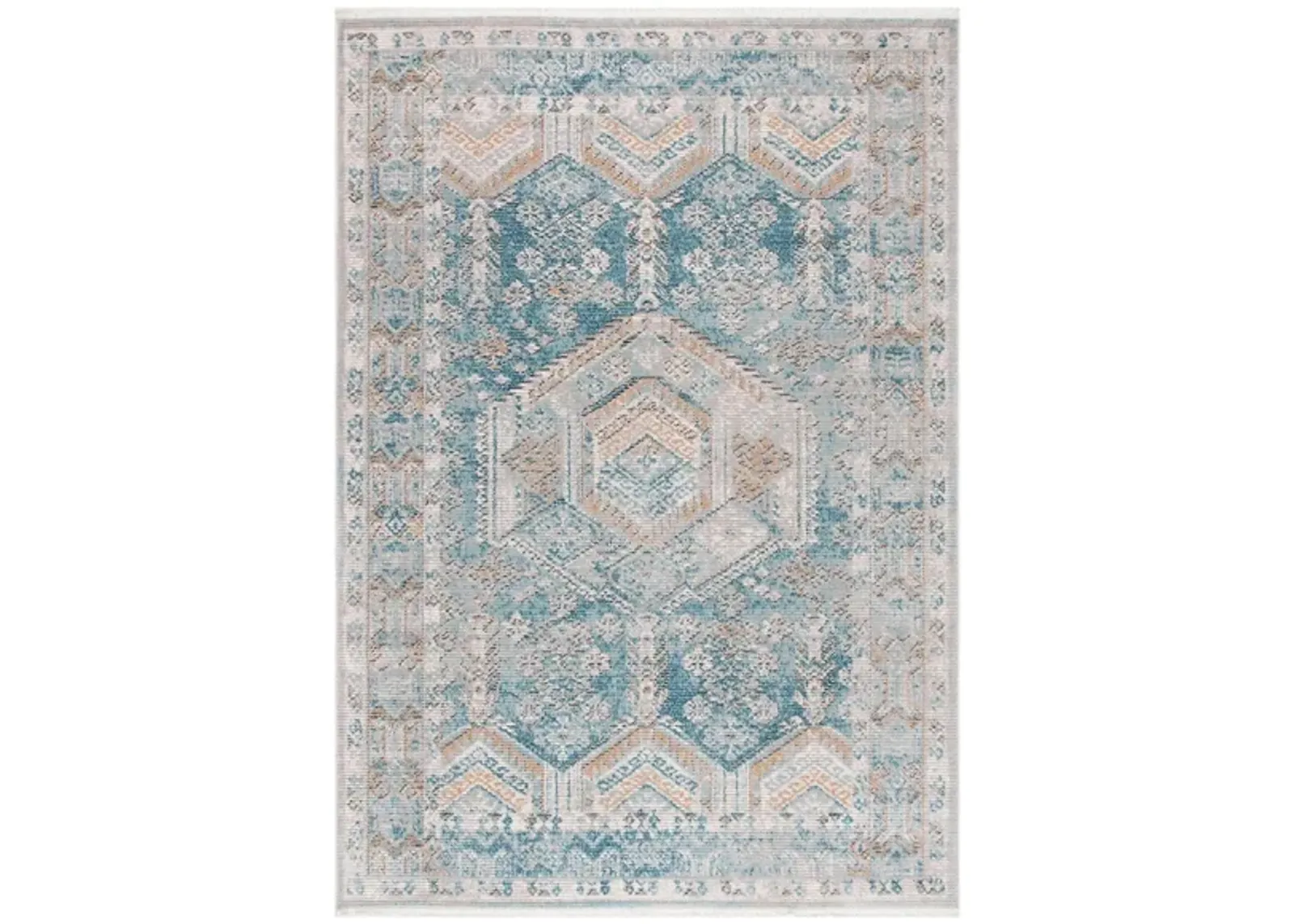 Shivan Area Rug in Blue / Gold by Safavieh