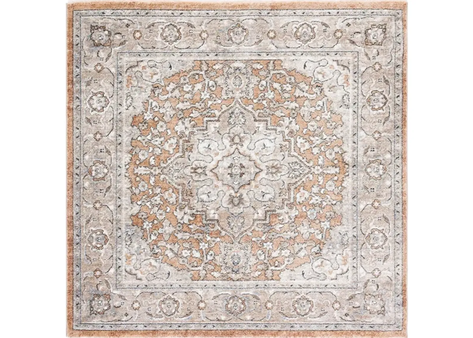 Jasmine Area Rug in Orange & Gray by Safavieh