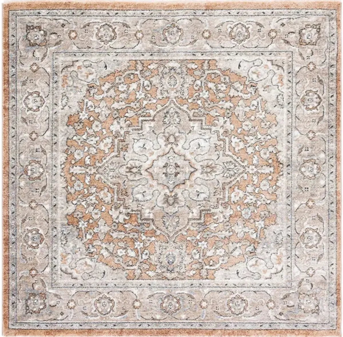 Jasmine Area Rug in Orange & Gray by Safavieh