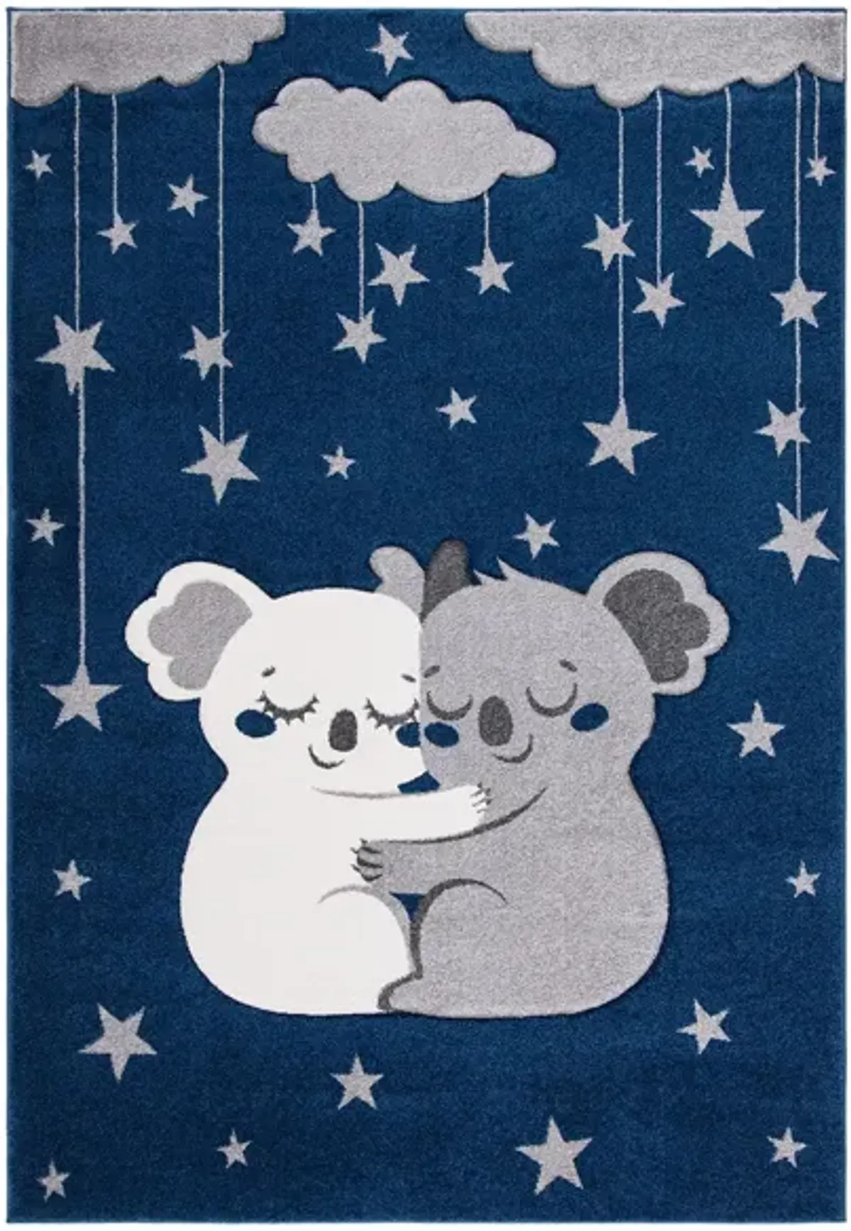 Carousel Koala Kids Area Rug in Navy & Gray by Safavieh