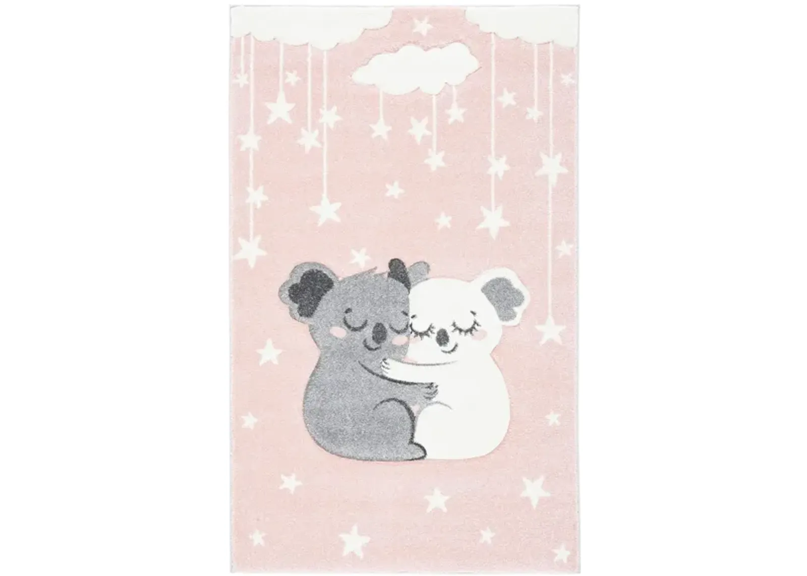 Carousel Koala Kids Area Rug in Pink & White by Safavieh