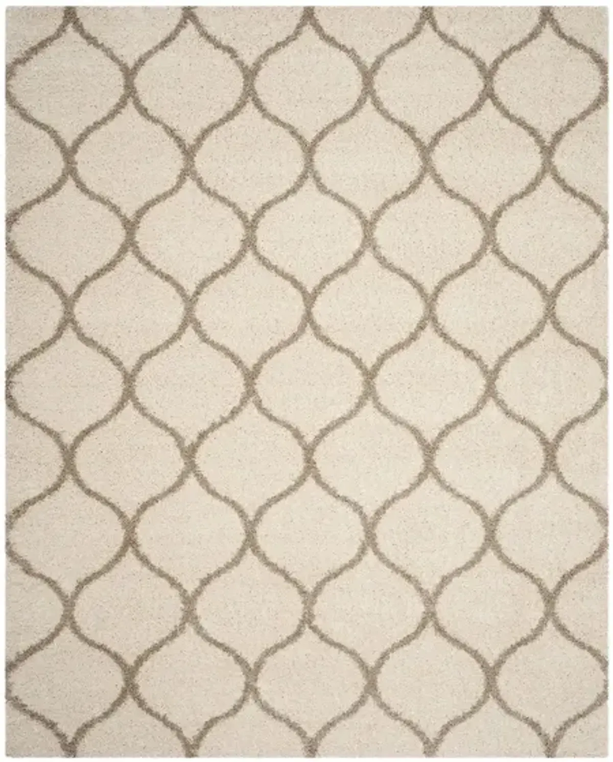 Hudson Shag Area Rug in Ivory/Beige by Safavieh