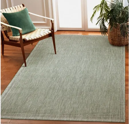 Liora Manne Malibu Simple Border Indoor/Outdoor Area Rug in Green by Trans-Ocean Import Co Inc