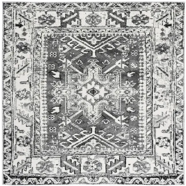 Darius Grey Area Rug Square