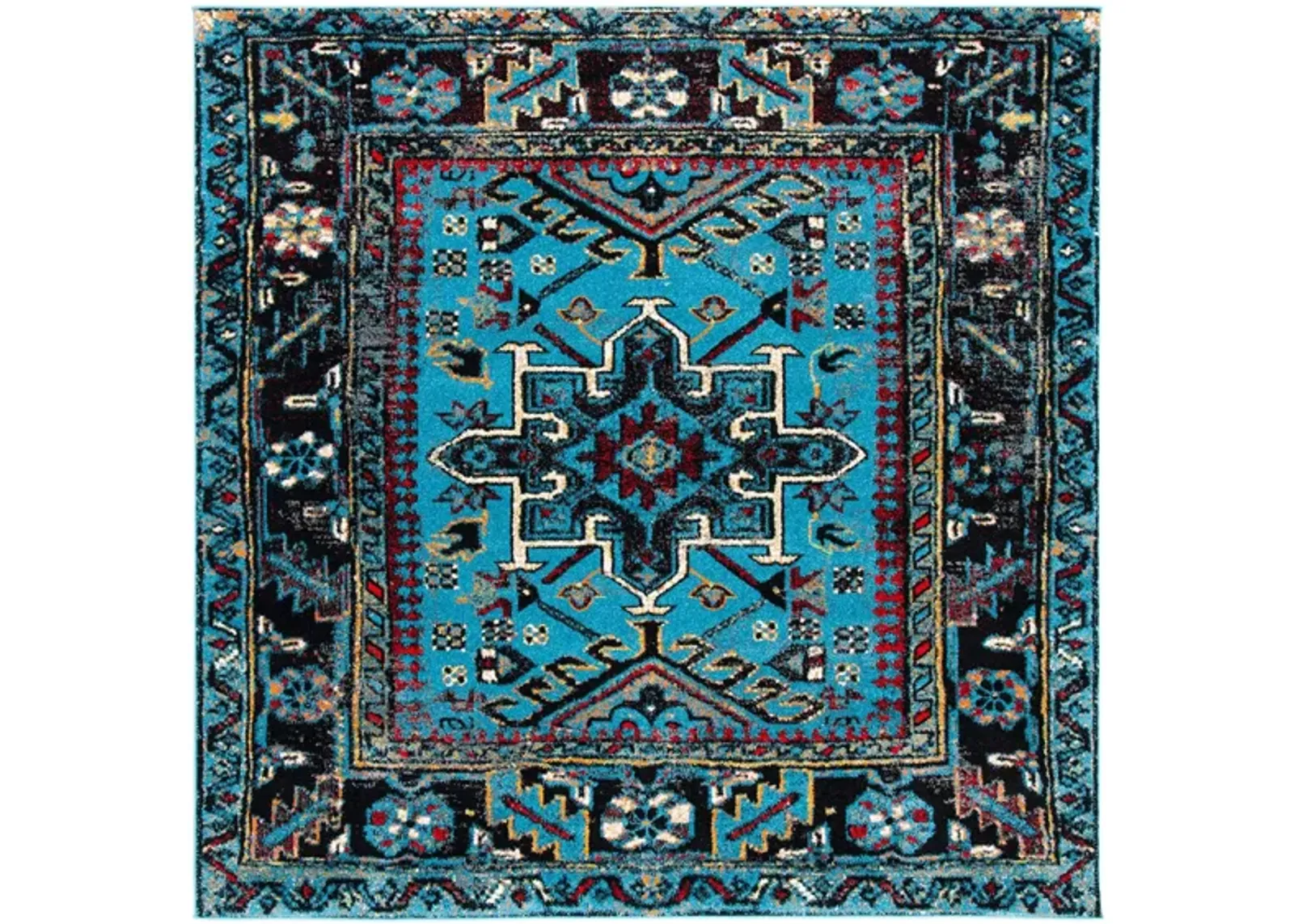 Darius Light Blue Area Rug in Light Blue & Black by Safavieh