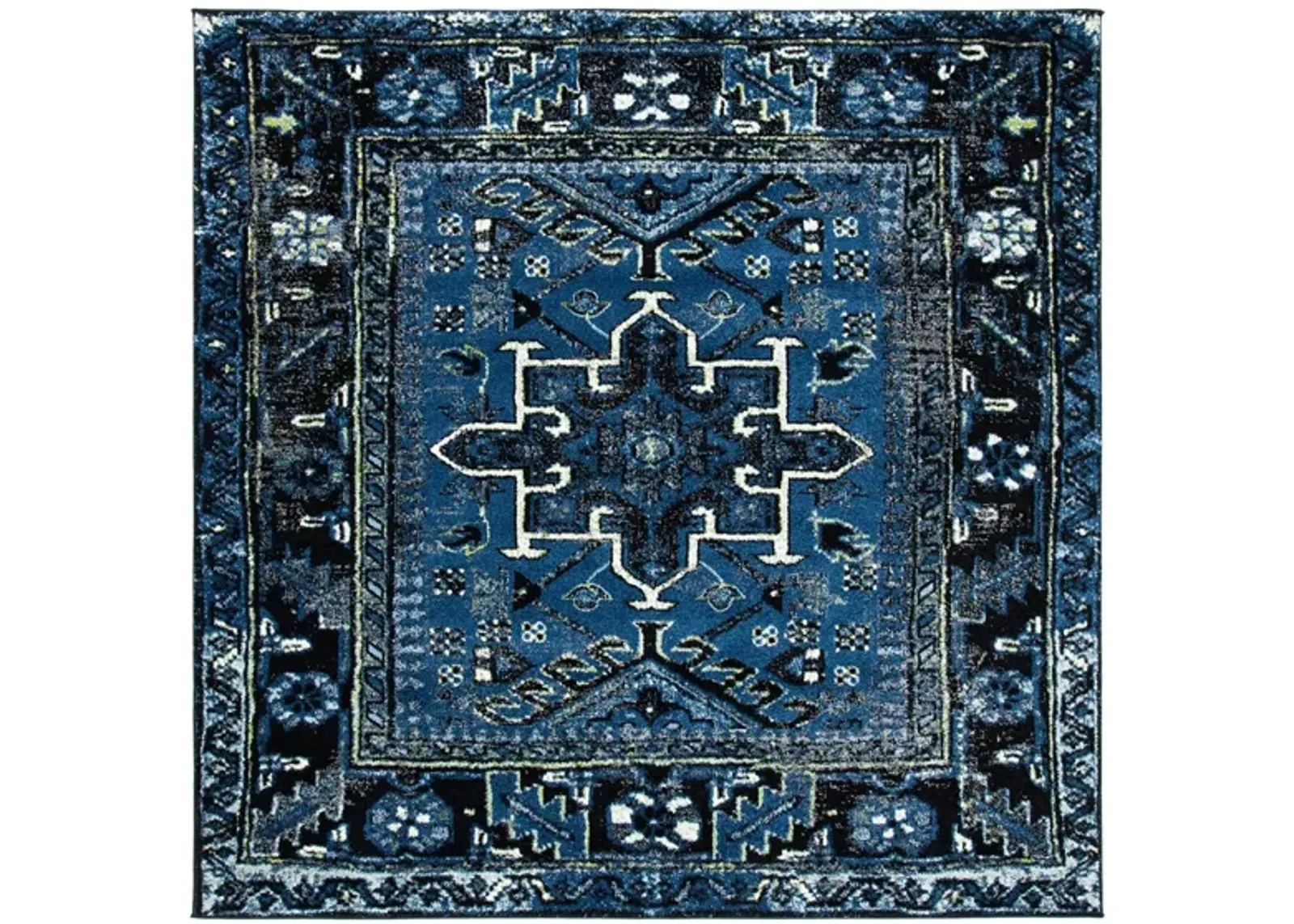 Darius Blue Area Rug in Blue & Grey by Safavieh