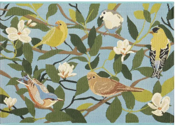 Esencia Floral Finches Indoor/Outdoor Mat