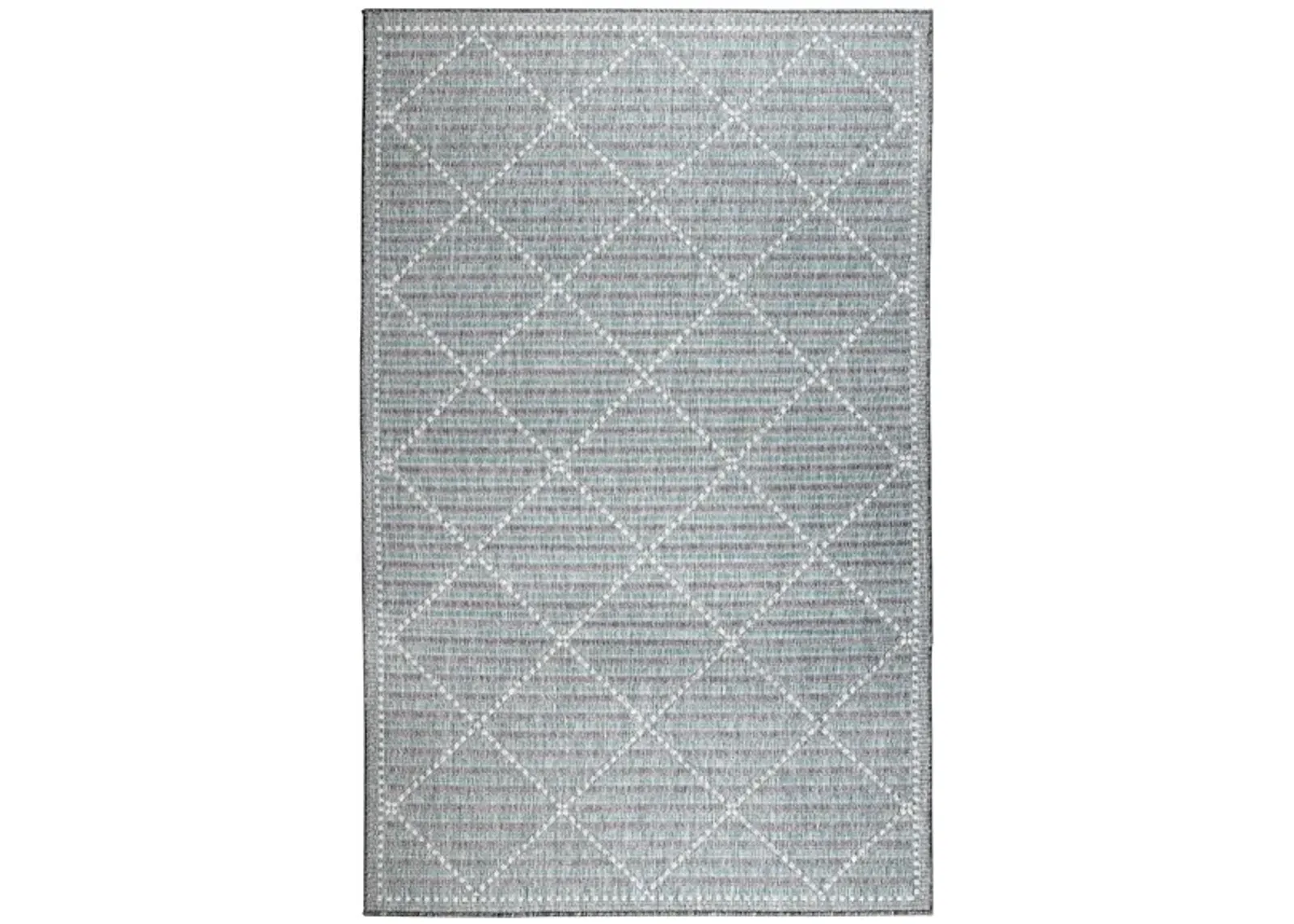 Liora Manne Malibu Checker Diamond Indoor/Outdoor Area Rug in Aqua by Trans-Ocean Import Co Inc