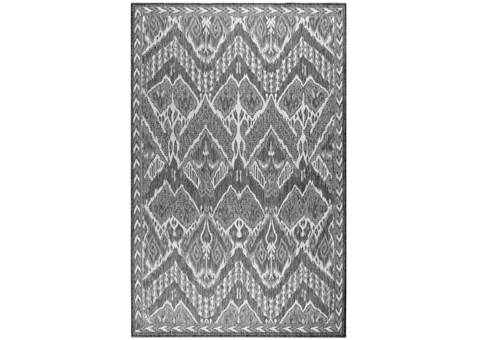 Liora Manne Malibu Ikat Indoor/Outdoor Area Rug in Charcoal by Trans-Ocean Import Co Inc