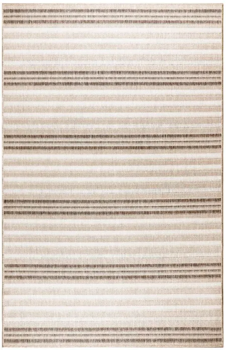 Liora Manne Malibu Faded Stripe Indoor/Outdoor Area Rug in Neutral by Trans-Ocean Import Co Inc