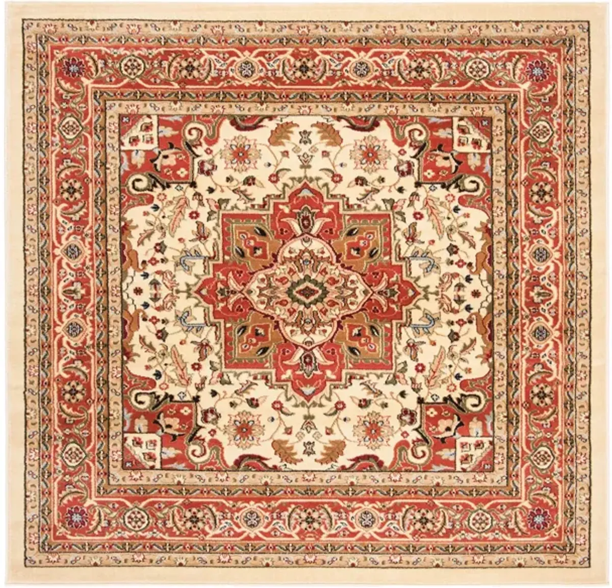 Mercia Area Rug in Ivory / Rust by Safavieh