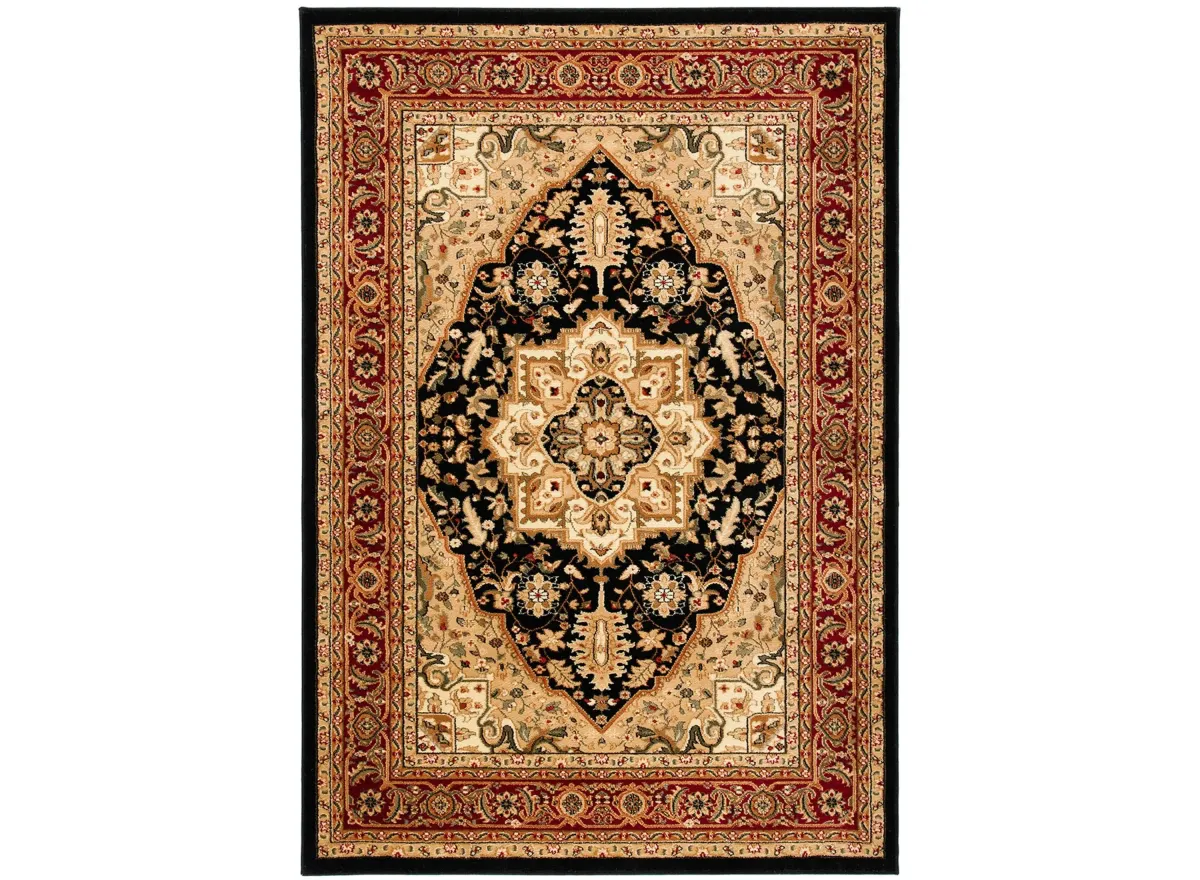 Mercia Area Rug in Black / Red by Safavieh