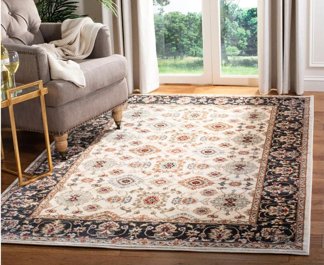 Sussex Area Rug in Cream / Navy by Safavieh