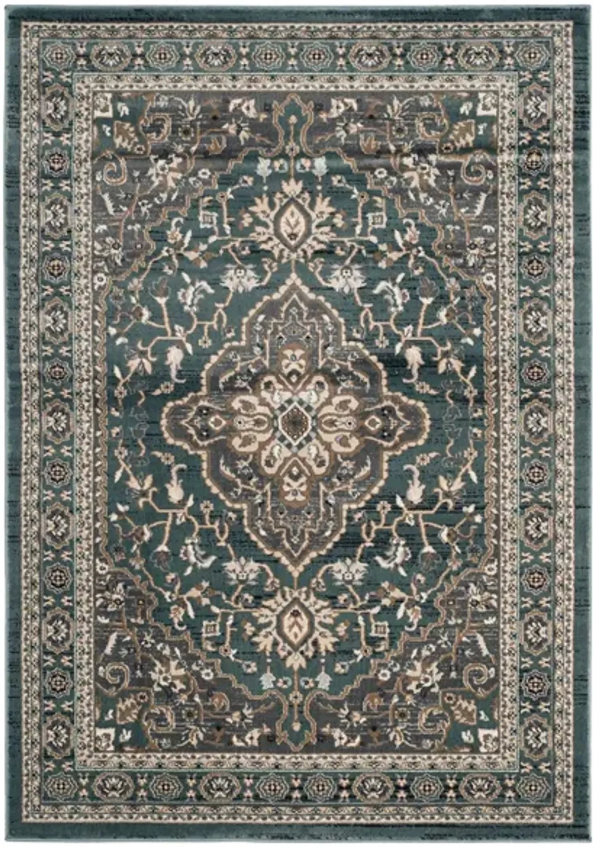 Mortimer Area Rug in Teal / Gray by Safavieh