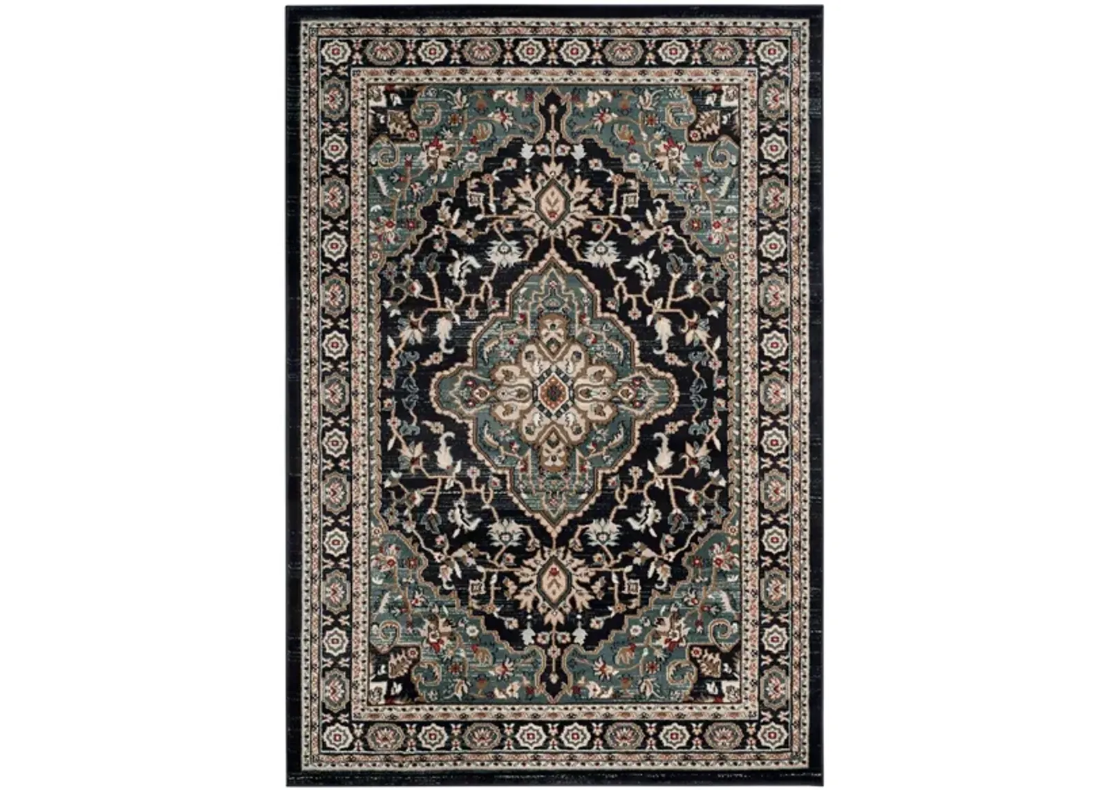 Mortimer Area Rug in Anthracite / Teal by Safavieh